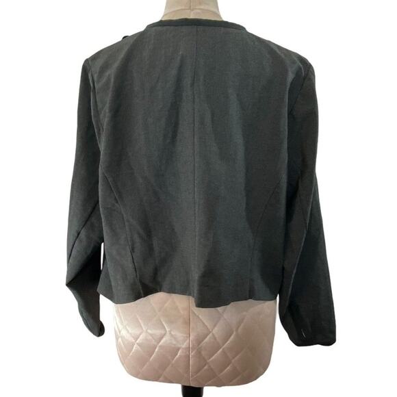 Torrid Grey Military Style Rayon Blend Career Workwear Business Fitted Jacket 4x - Picture 7 of 9